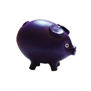 Hucha de Cerdito, Color Morado