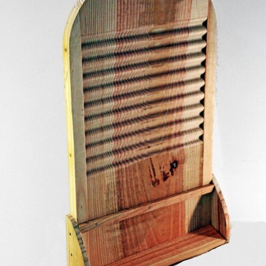 Tabla de lavar, de madera