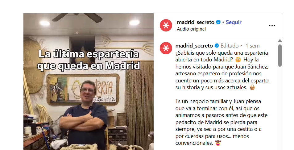 Espartería en Madrid